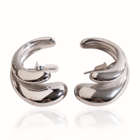 Aretes Encuentro Plateados - Con Tempo