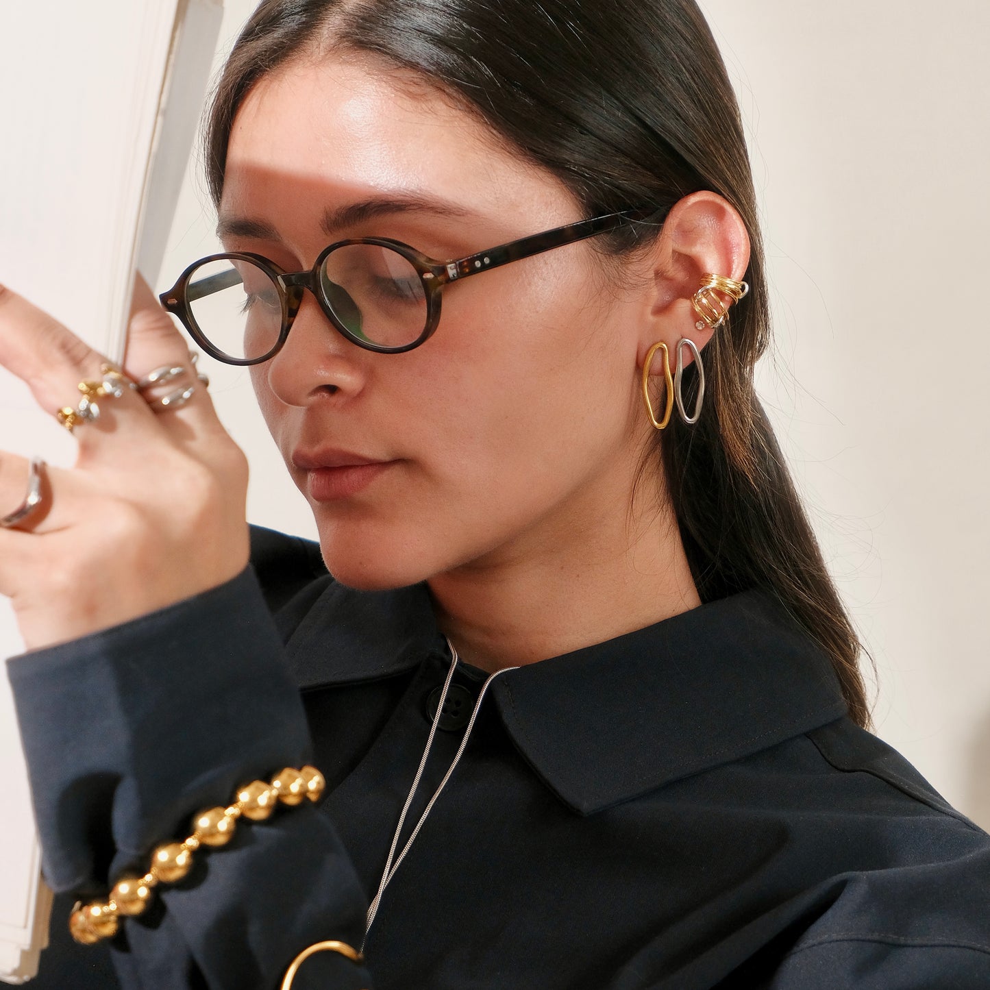 Aretes Propósito Plateado - A Modo Propio