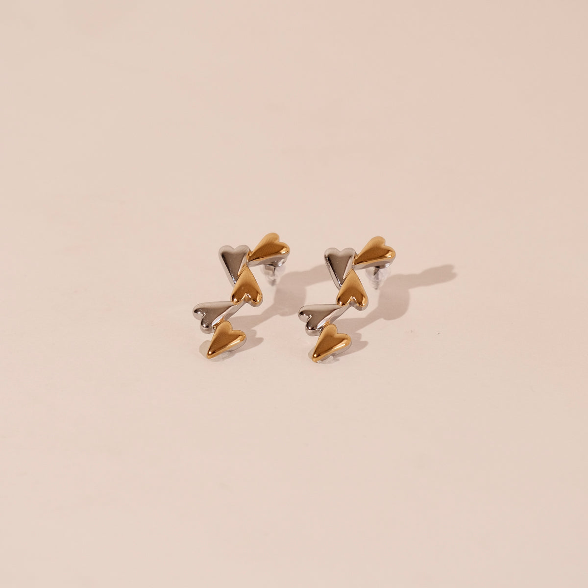 Topitos Cuori dorado con plateado