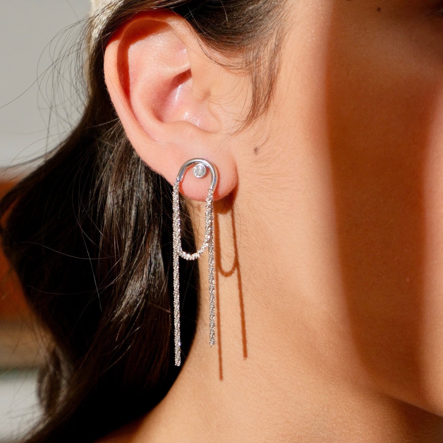 Aretes Lumi Plateados-Solmare