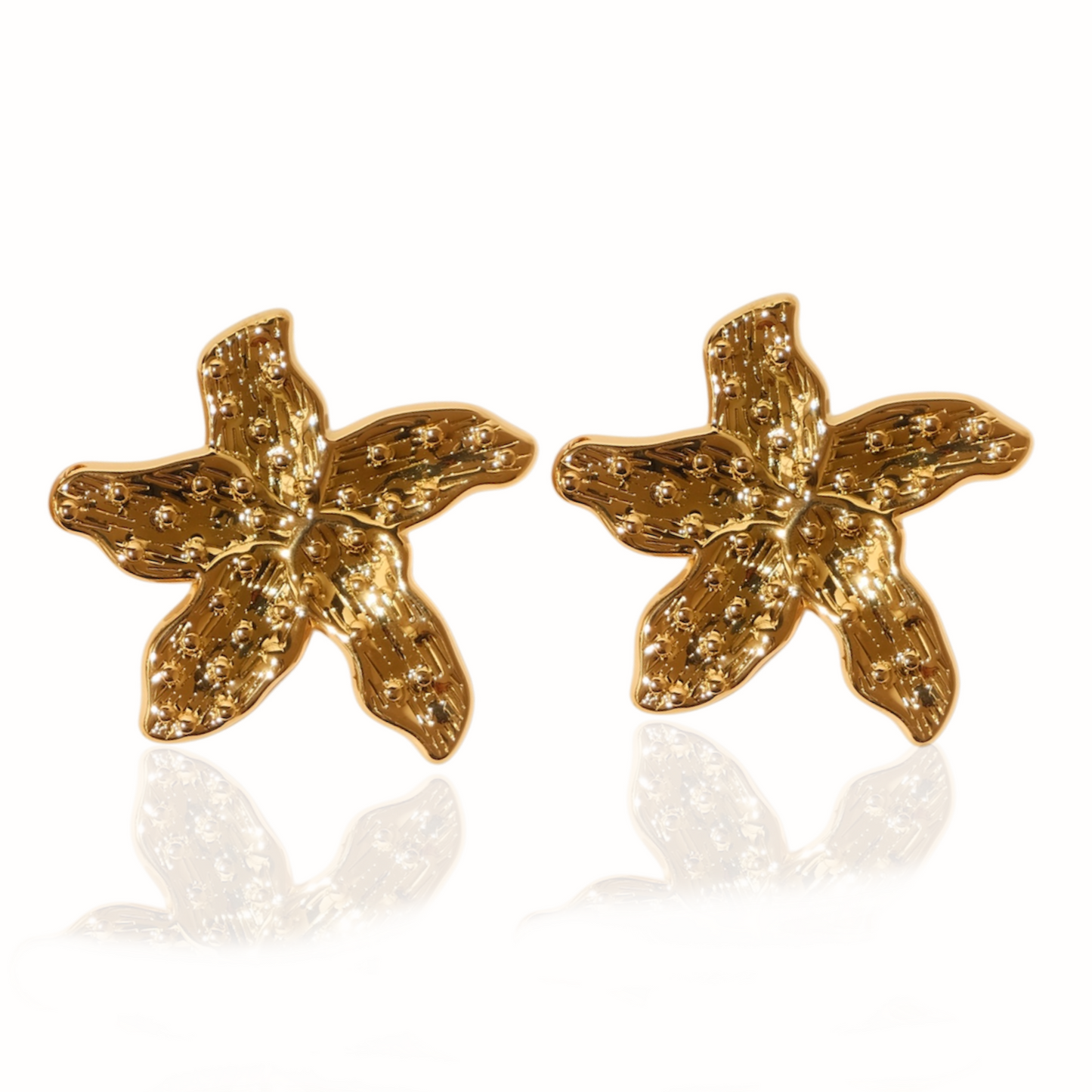 Aretes flores maxi con balines