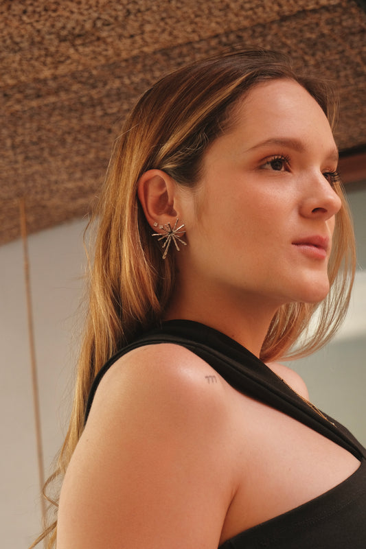 Aretes Destello Plateados - Con Tempo