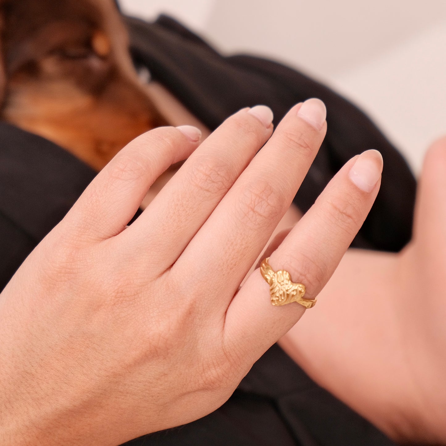 Anillo Ricordo Huella Dorado