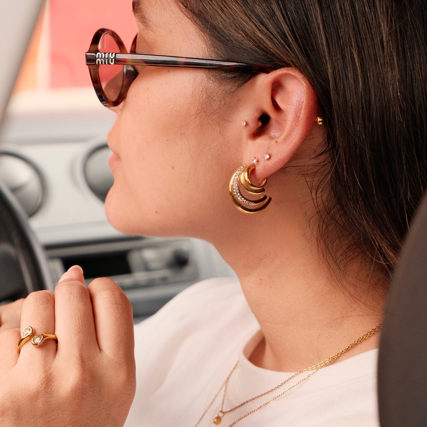 Hoops Aros con circones