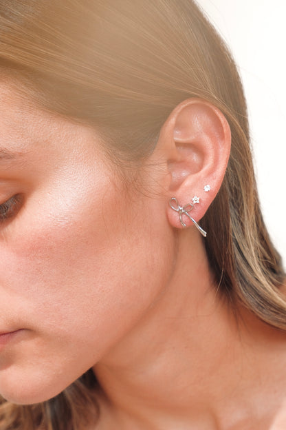 Aretes Bijou Plateados - Ulalá