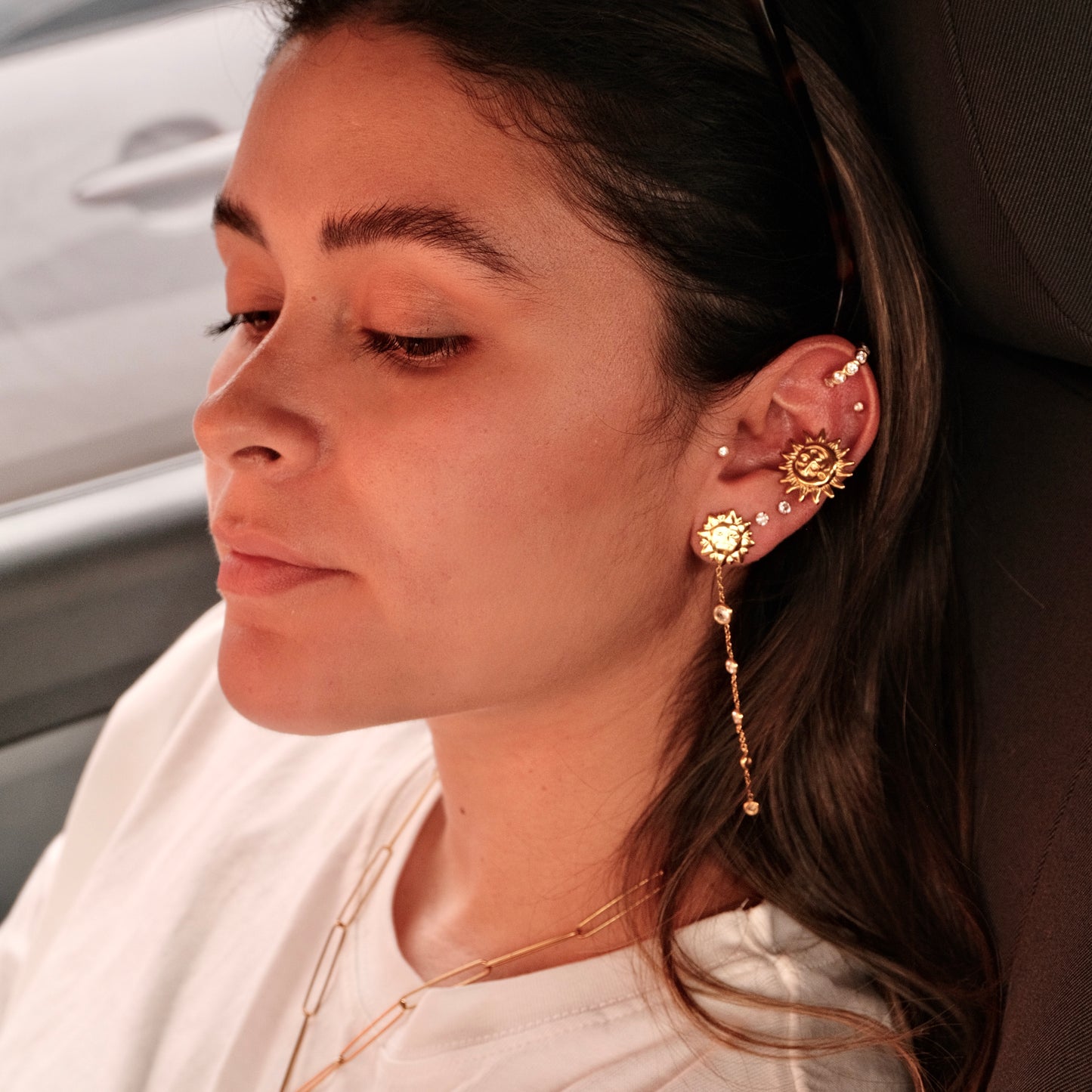 Earcuff sol plateado