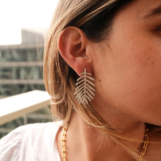 Aretes Fogli Silver