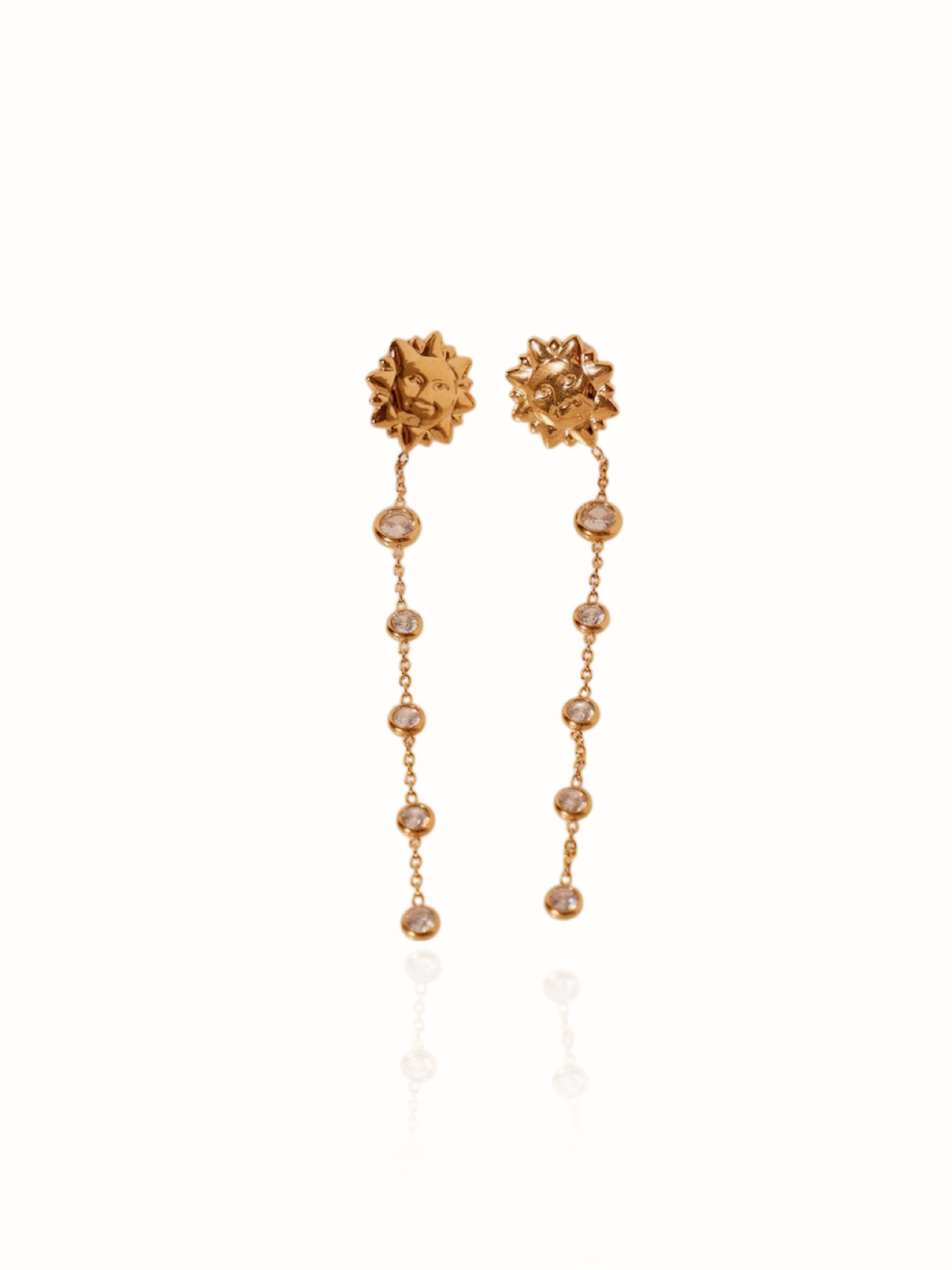 Aretes solar con circones