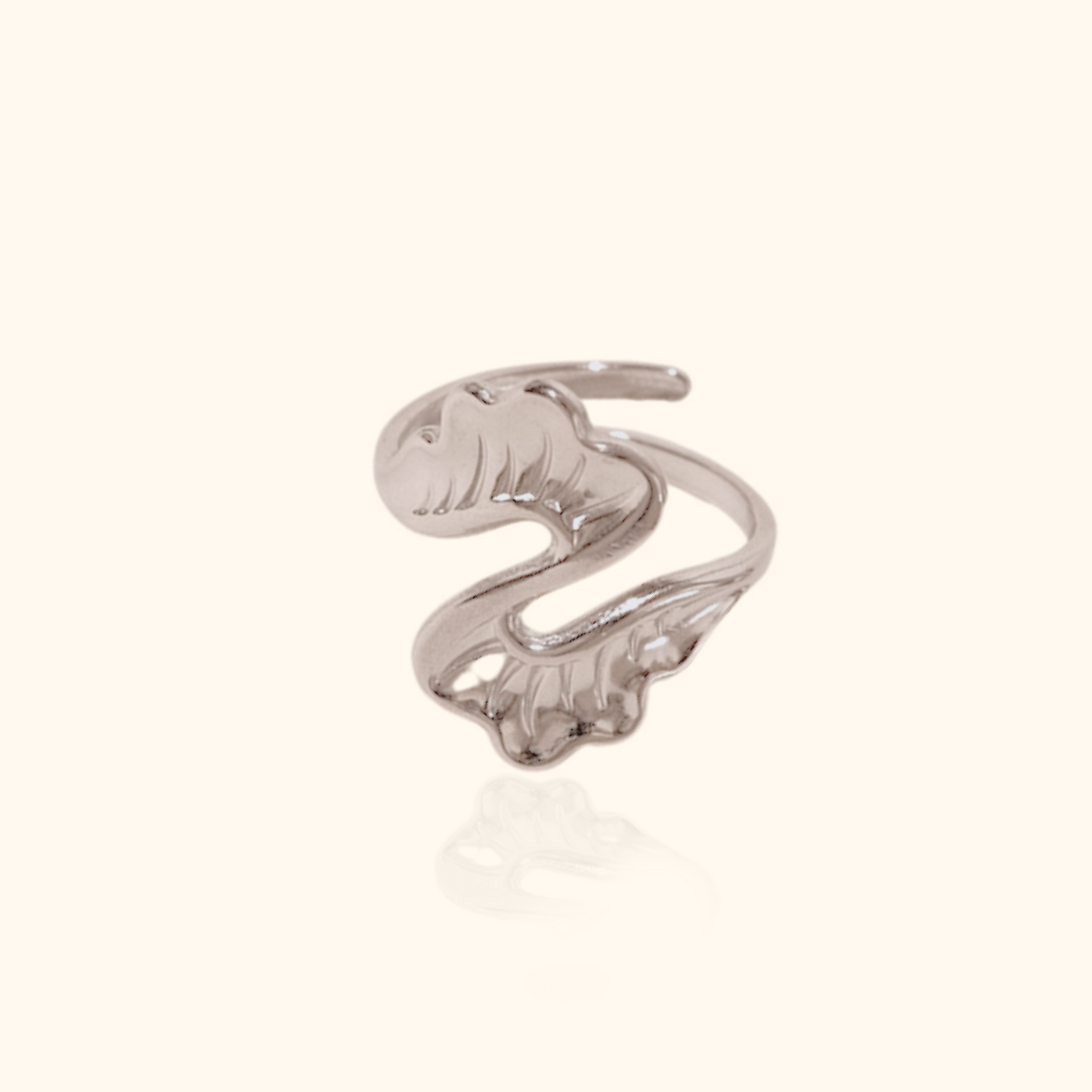 Anillo Ritmo Plateado - Aura